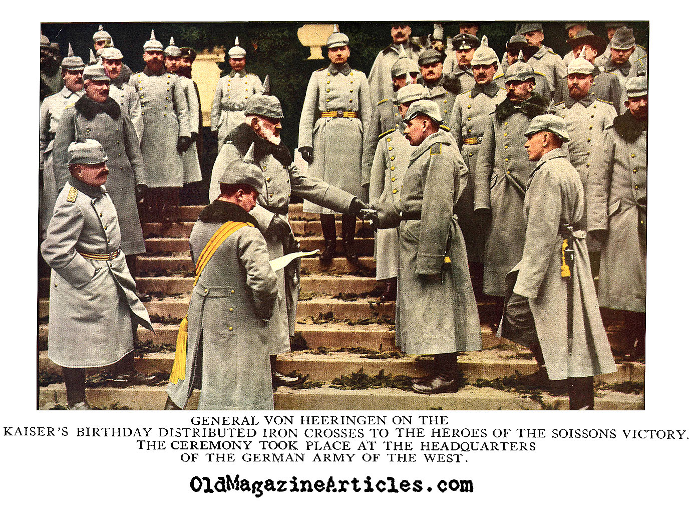 A Colour Photograph of German<BR> General  Von Heeringen  (The Nations at War, 1914)